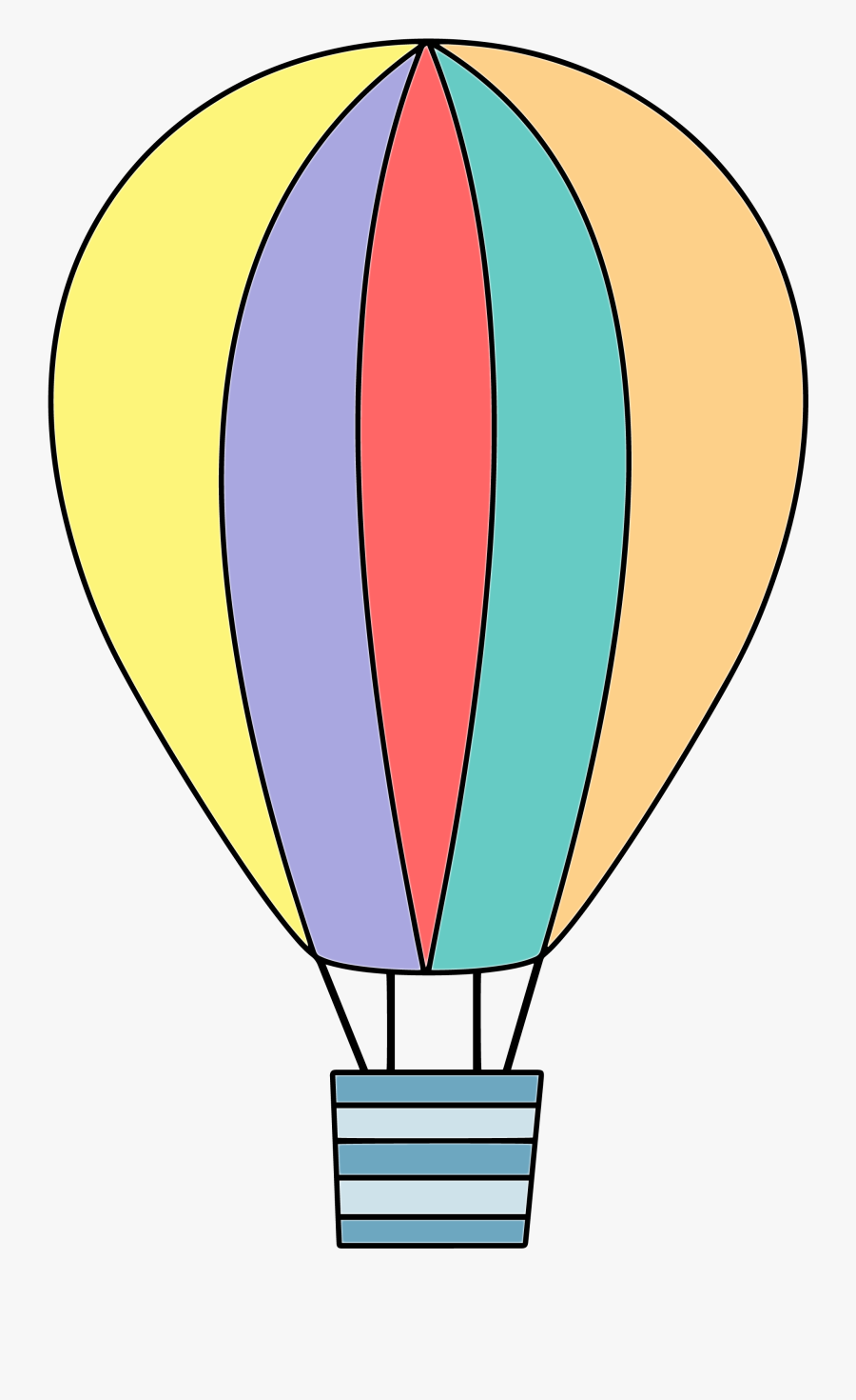 Clip Art Hot Air Balloon Banner - Hot Air Balloon, Transparent Clipart