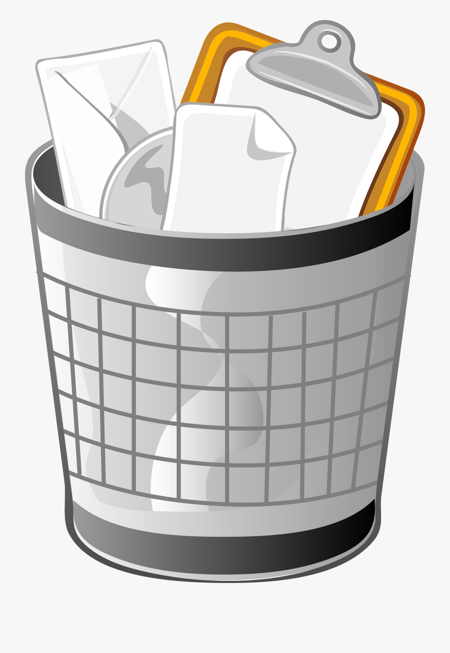 Trash Can, Wastebasket, Receptical, Container, Waste - Trash Can Clip Art, Transparent Clipart