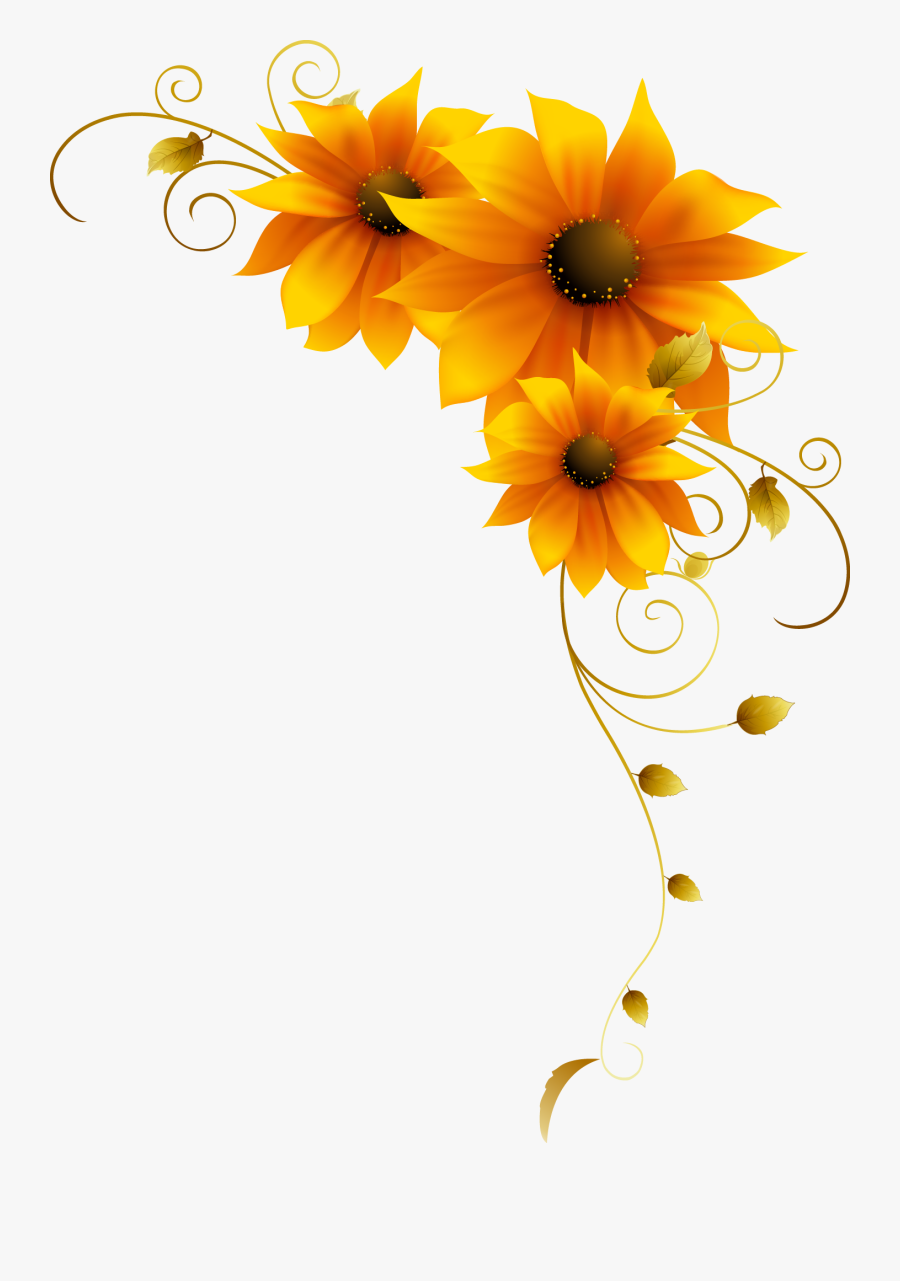 Beautiful Pictures Of Sunflowers - Yellow Flower Vector Png, Transparent Clipart