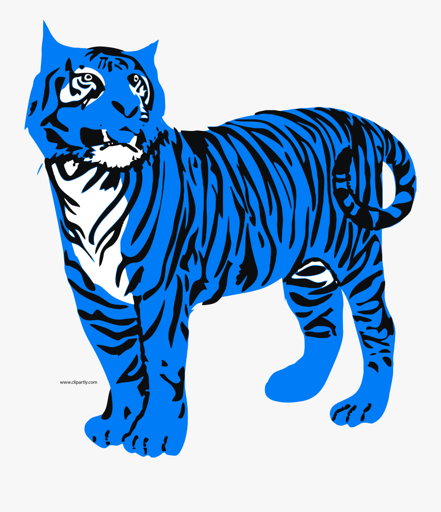 Large Tigger Standing With Curled Tail Clipart Png - Clip Art Tiger Animated, Transparent Clipart