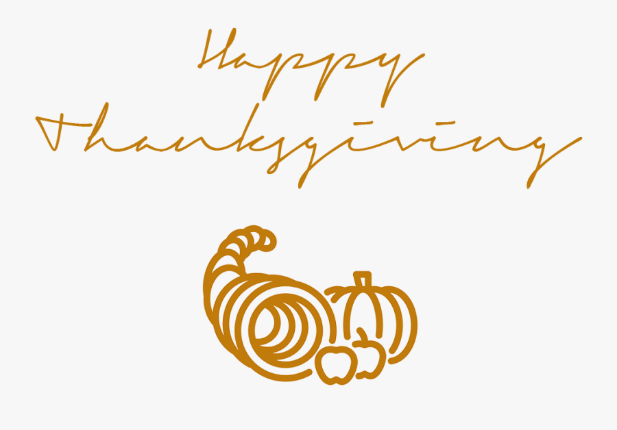 Happy Thanksgiving Signature Cornucopia - Happy Thanksgiving Images 2018, Transparent Clipart
