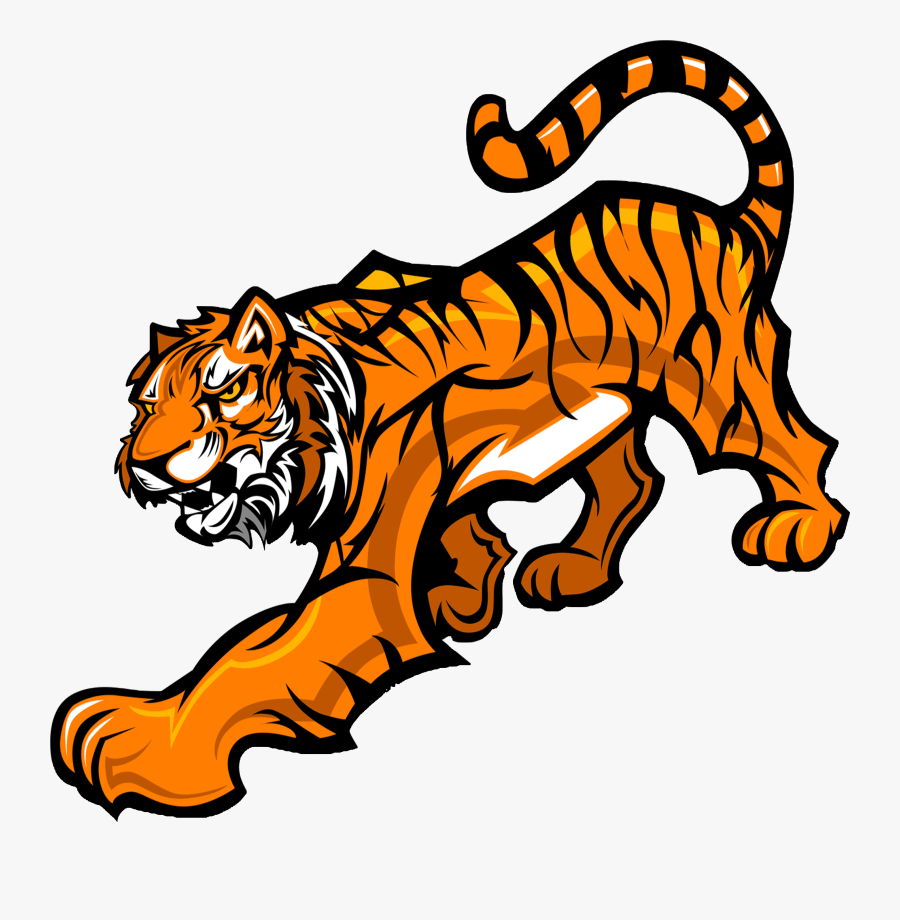 Williston Tiger Clipart Tiger Williston Middle School - Cartoon Tiger Walking Gif, Transparent Clipart