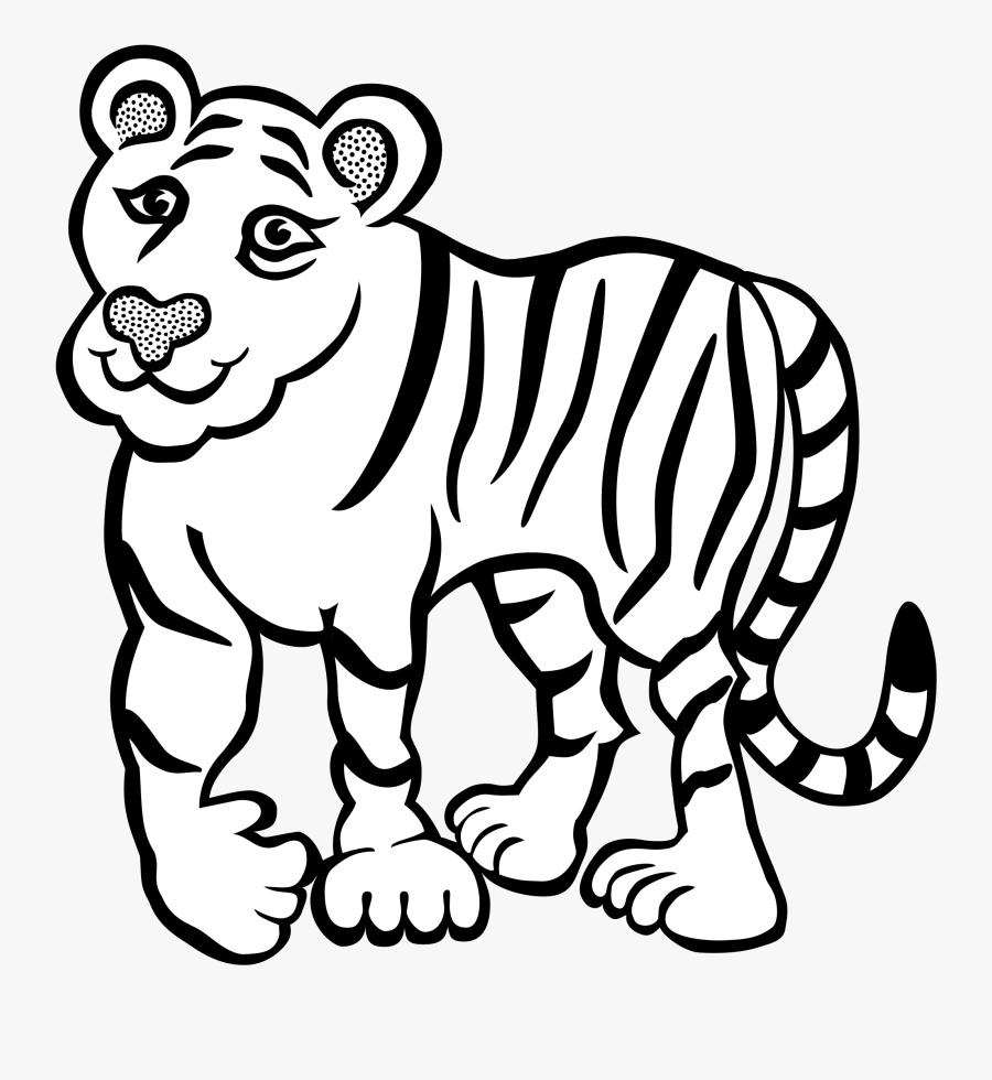 Clipart Tiger Sad - Coloured Tiger, Transparent Clipart