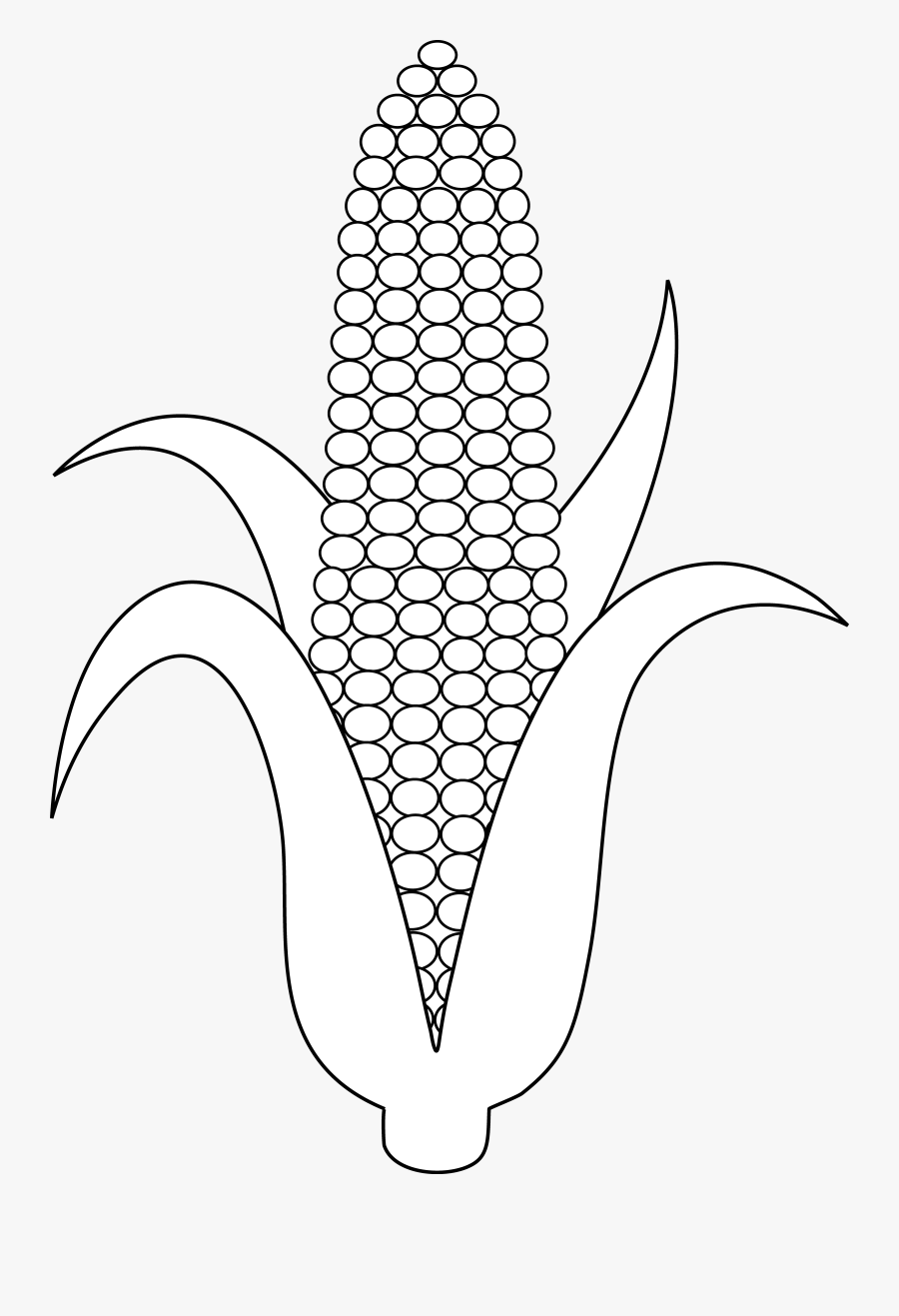 Cornucopia Drawing Outline - Corn Clipart Black And White, Transparent Clipart