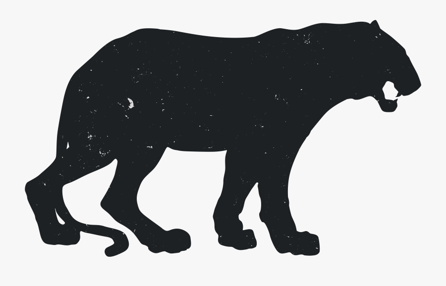Panther Clip Art At - Bengal Tiger Silhouette Png, Transparent Clipart