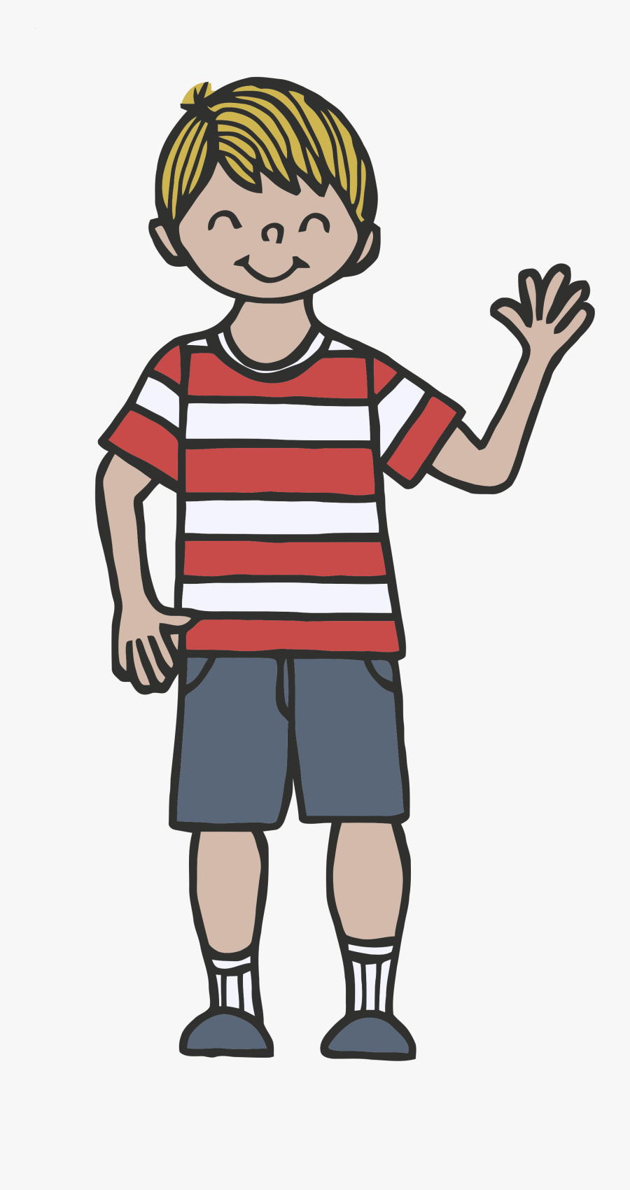 Clip Art Clipart Tall Boy - Waving Goodbye Clipart, Transparent Clipart