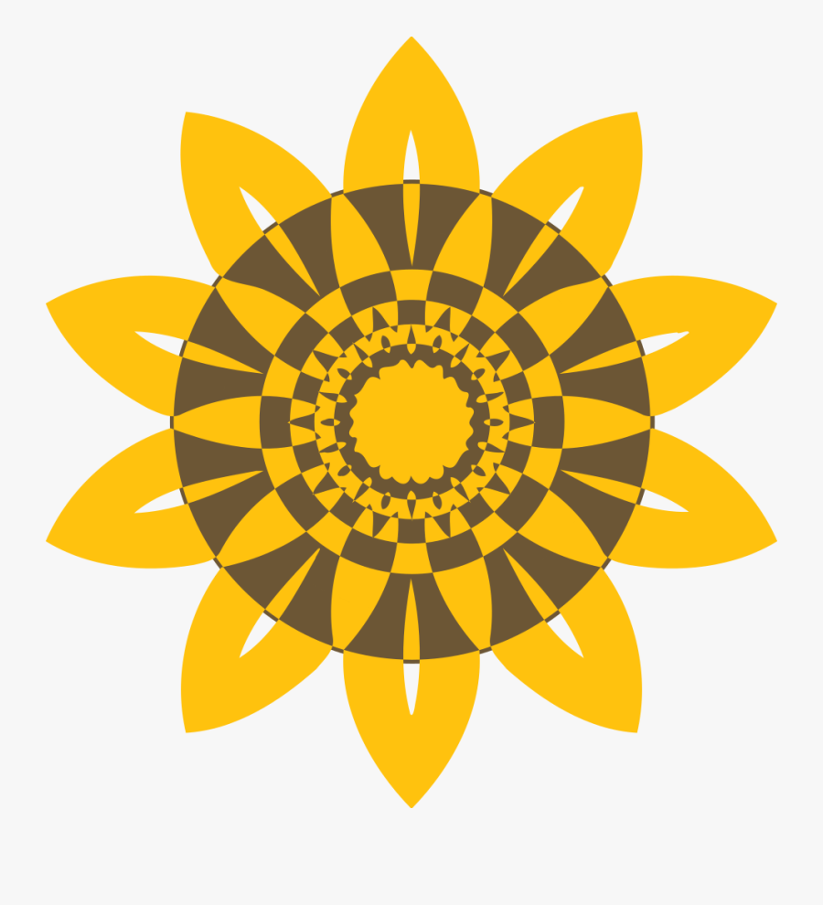 Onlinelabels Clip Art - Sunflower, Transparent Clipart