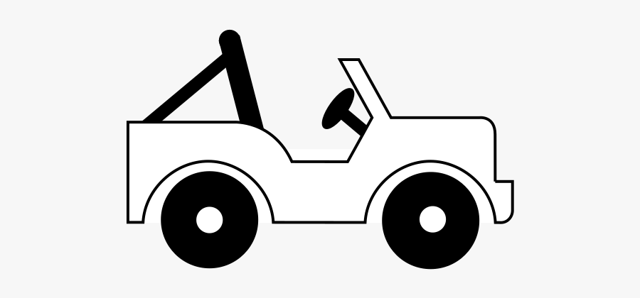 Jeep Clip Art Black And White, Transparent Clipart