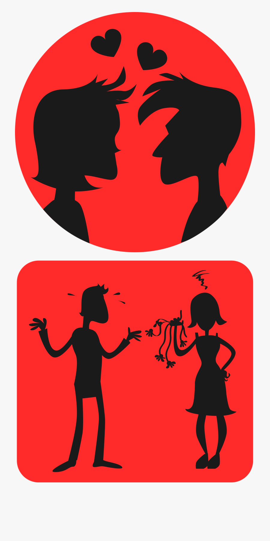 Healthy Vs Unhealthy Relationship Cartoon, Transparent Clipart