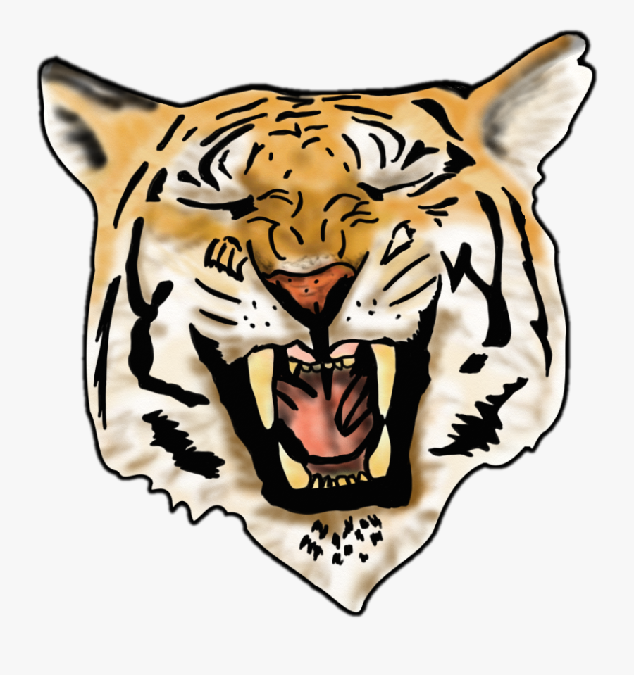 Airbrush Tiger Image - Tiger Face With Clear Background, Transparent Clipart