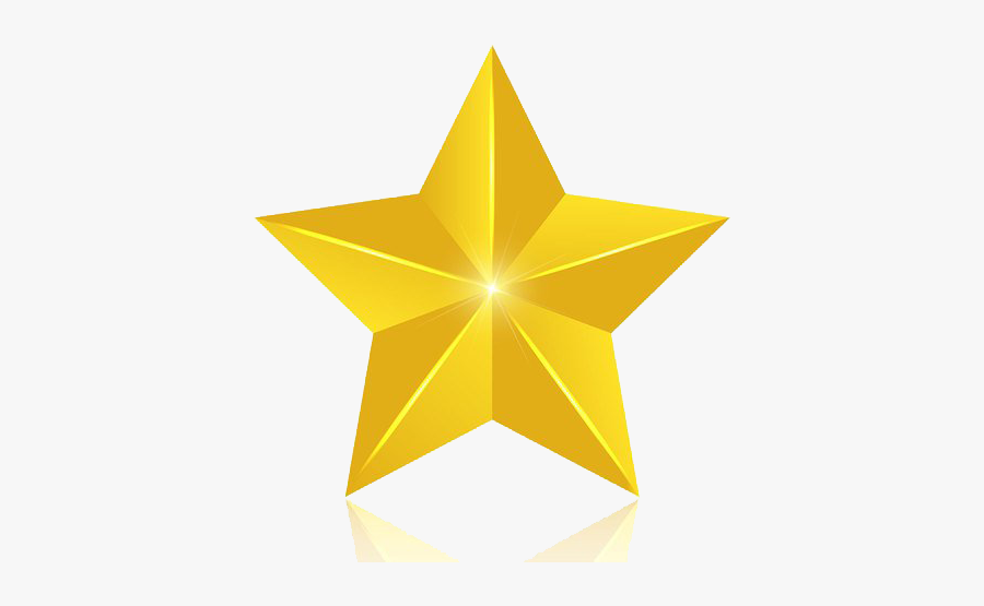 D Star Png - Golden Stars For Photoshop, Transparent Clipart