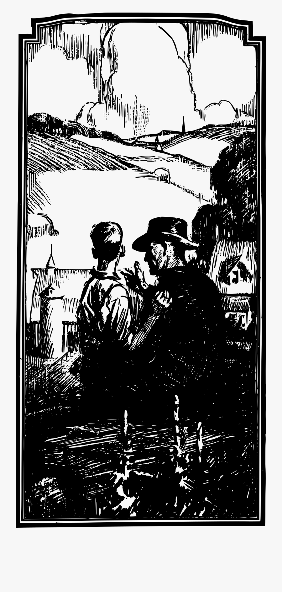 Farmer And Son Clip Arts - Illustration, Transparent Clipart