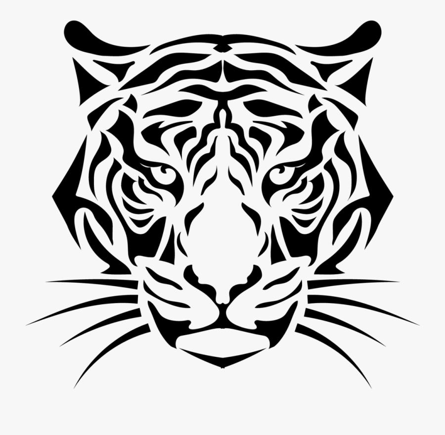 Transparent Cheetah Face Png - Tiger White And Black, Transparent Clipart