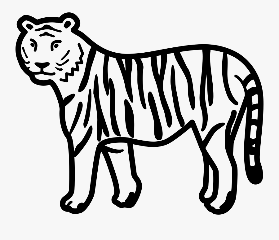 Tiger Clipart Black And White, Transparent Clipart