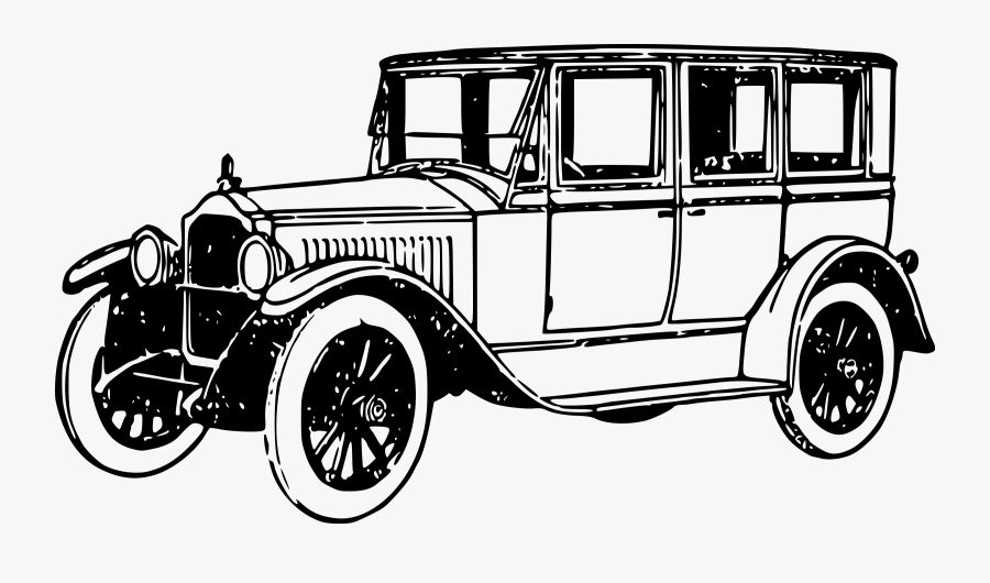 Old Car Clipart Black And White, Transparent Clipart