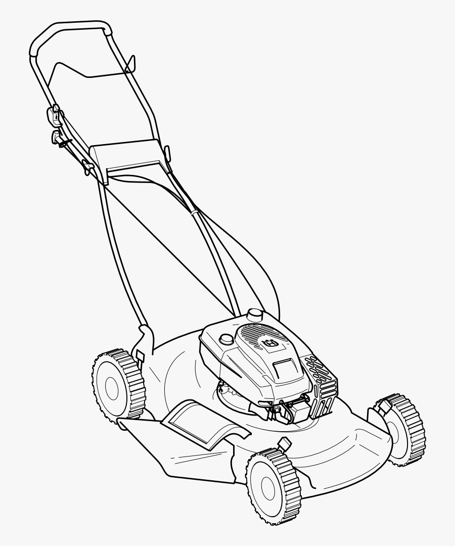 Push Mower - Coloring Pages Of Lawn Mowers, Transparent Clipart