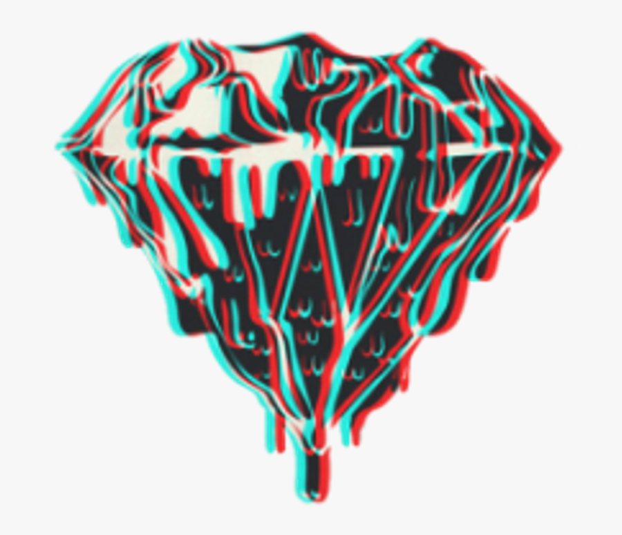 Glitch Diamond Black Photography Clipart Wallpaper - Black Melting Diamond, Transparent Clipart