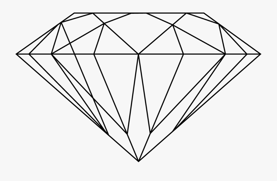 Transparent Diamond Clipart Black And White - Diamond Clipart Transparent Background, Transparent Clipart