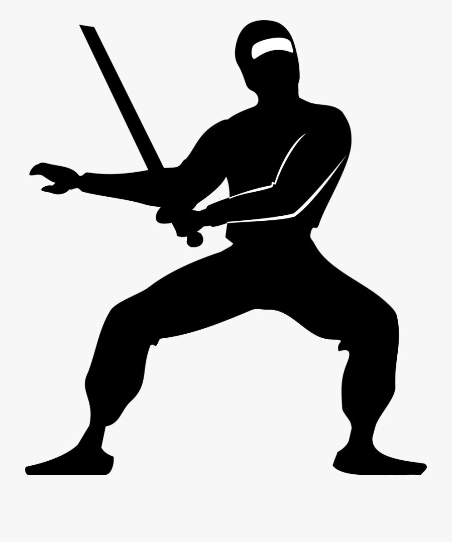 Pathetic Ninja - Clipart Black And White Ninja, Transparent Clipart