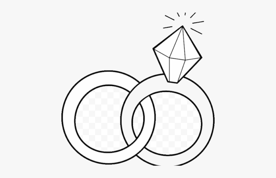 Diamond Ring Clip Art Beautiful Engagement Wedding - Wedding Ring Logo Transparent Background, Transparent Clipart