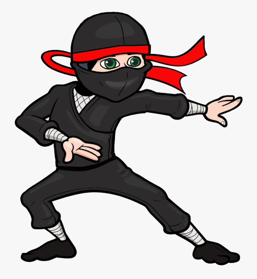 Training Ninja Clip Art - Cartoon Ninja Transparent Background, Transparent Clipart