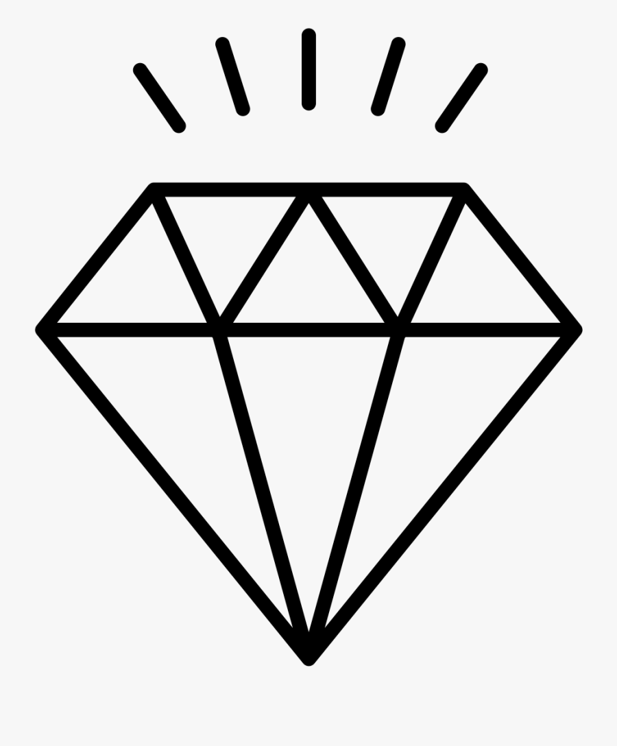 Diamond I Png Icons Clipart , Png Download - Outline Vector Black Diamond, Transparent Clipart