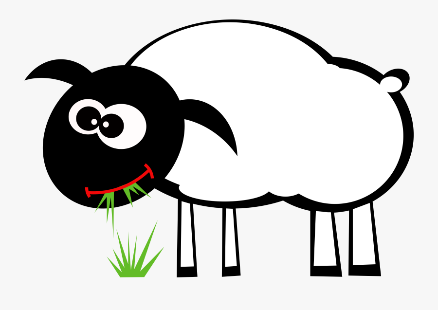 Art,monochrome Photography,artwork - Sheep Eating Grass Clipart, Transparent Clipart