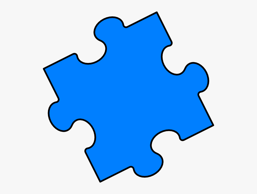 Puzzle Pieces Clip Art Powerpoint - Large Blue Puzzle Pieces, Transparent Clipart