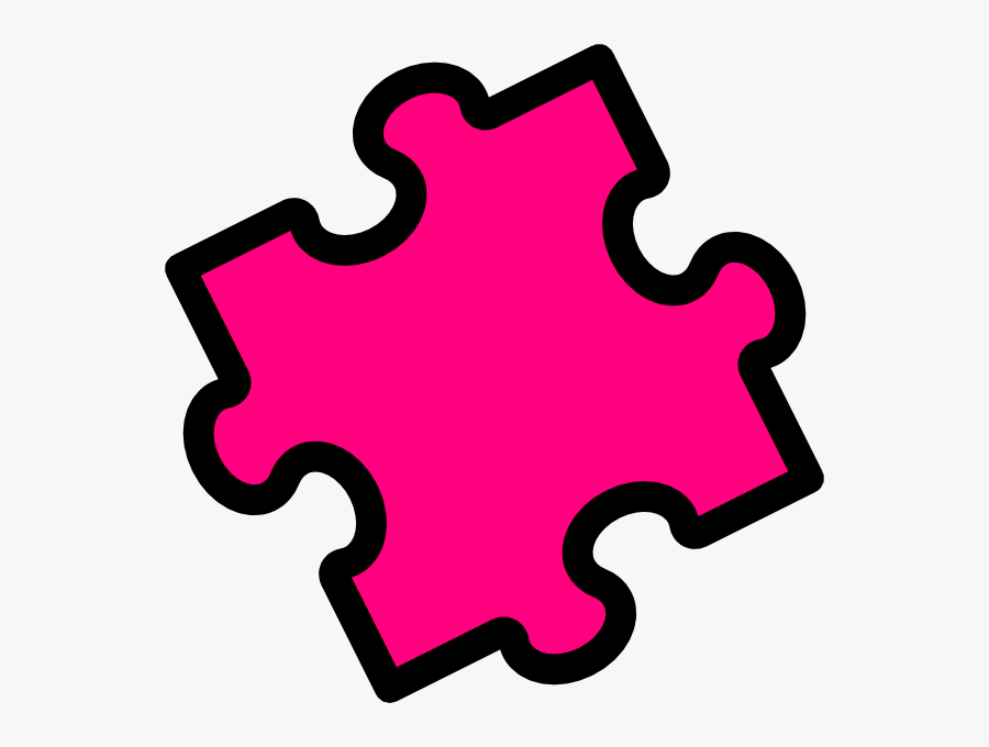 Pink Puzzle Piece Clip Art - Puzzle Pieces Clip Art, Transparent Clipart