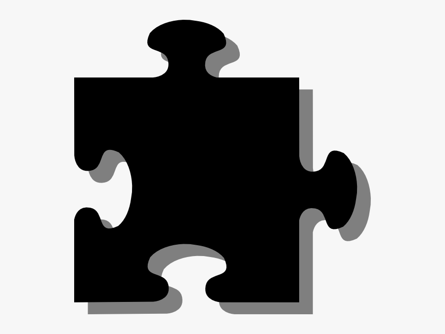 Puzzle Pieces Gray Png, Transparent Clipart