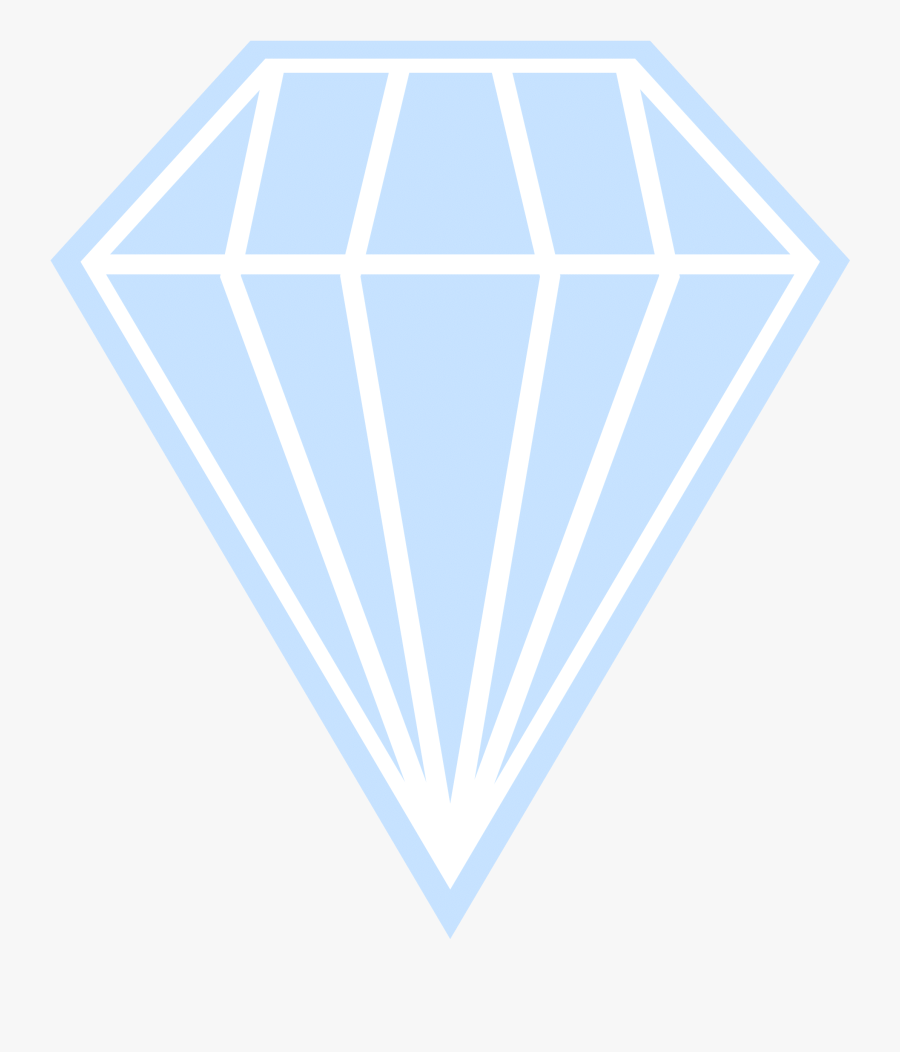 Single Blue Diamond - Triangle, Transparent Clipart