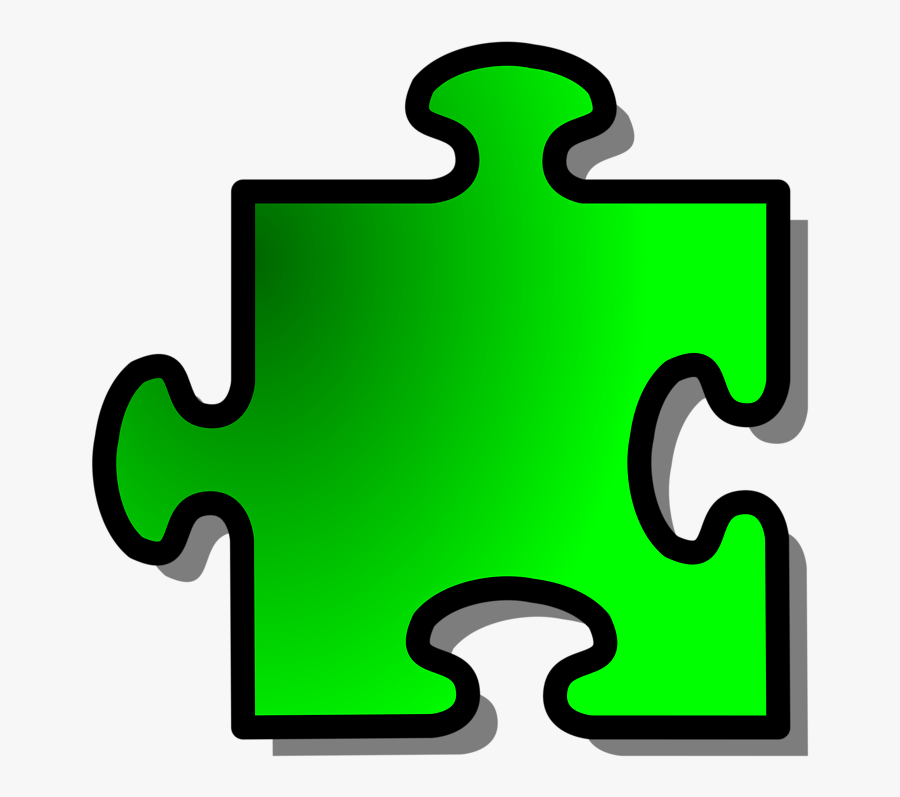 Green Jigsaw Piece 12 - Puzzle Piece With Transparent Background, Transparent Clipart