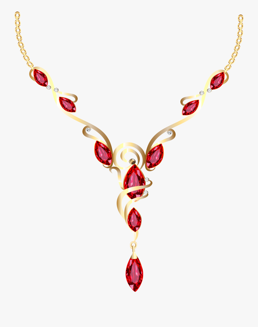 Gold Diamond Necklace Png, Transparent Clipart