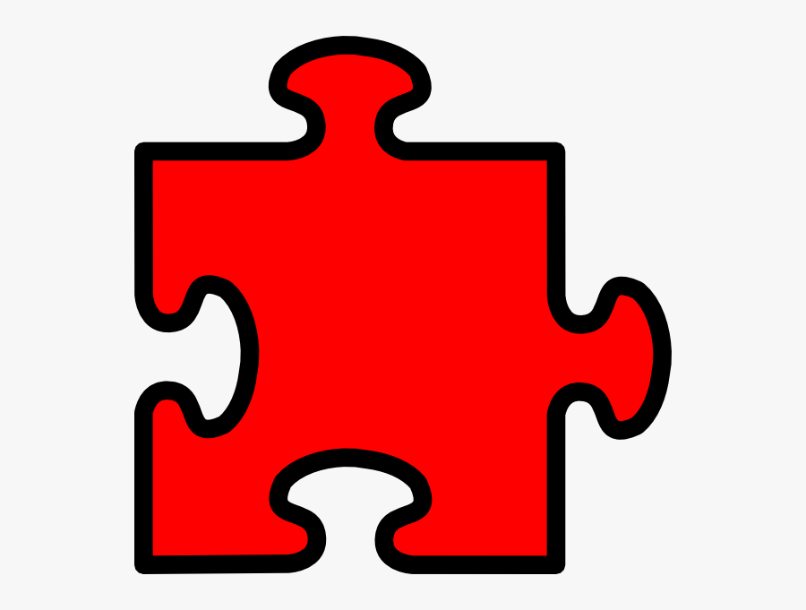 Autism Vector Jigsaw - Autism Puzzle Piece Red, Transparent Clipart