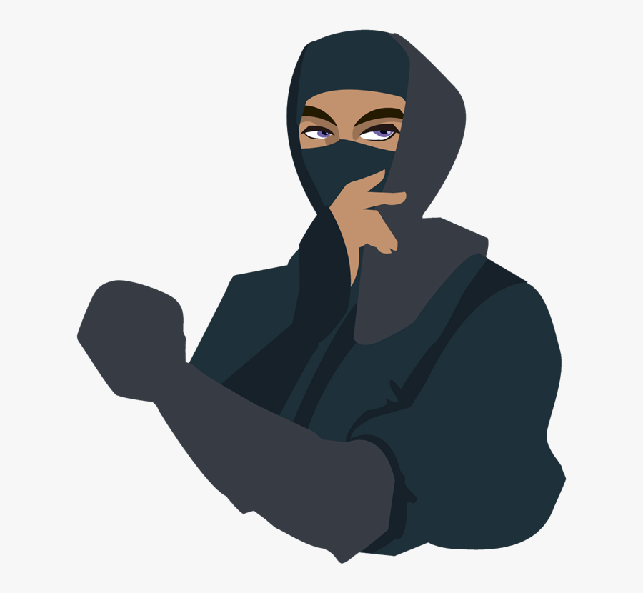 Silhouette,neck,sitting - Ninja Transparent, Transparent Clipart