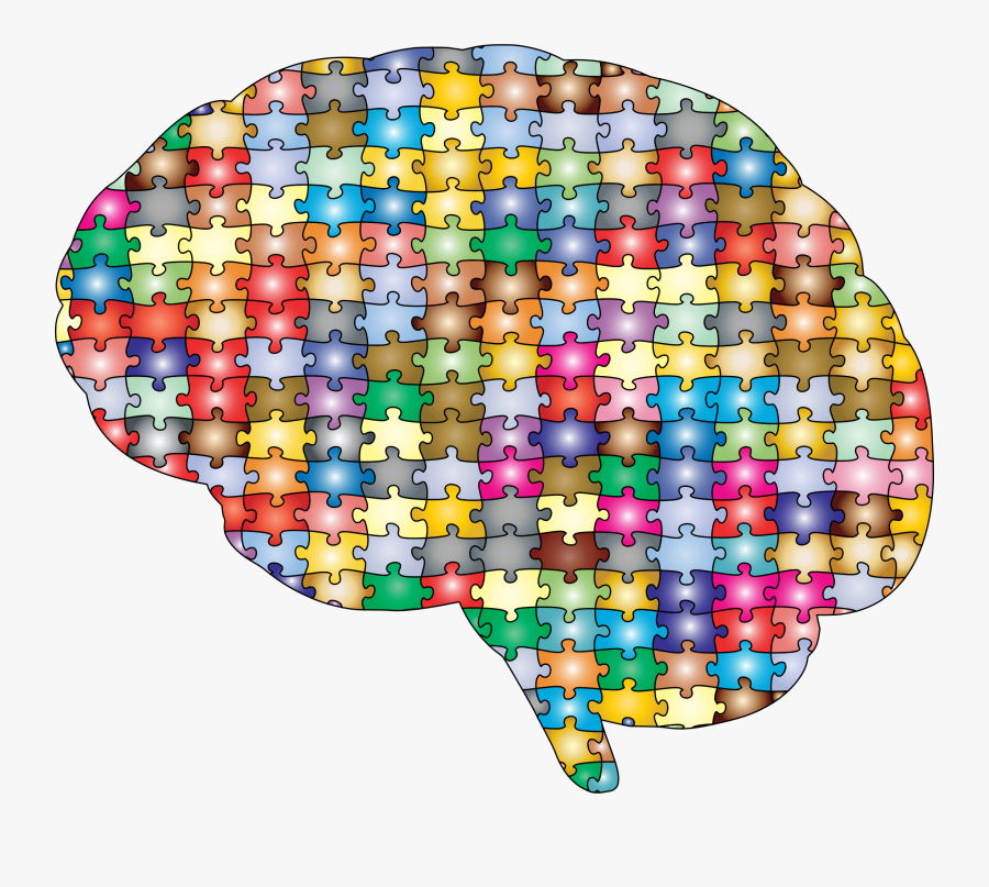 Clipart Brain Jigsaw Puzzle Prismatic With Stroke - Jigsaw Puzzle Of The Brain, Transparent Clipart