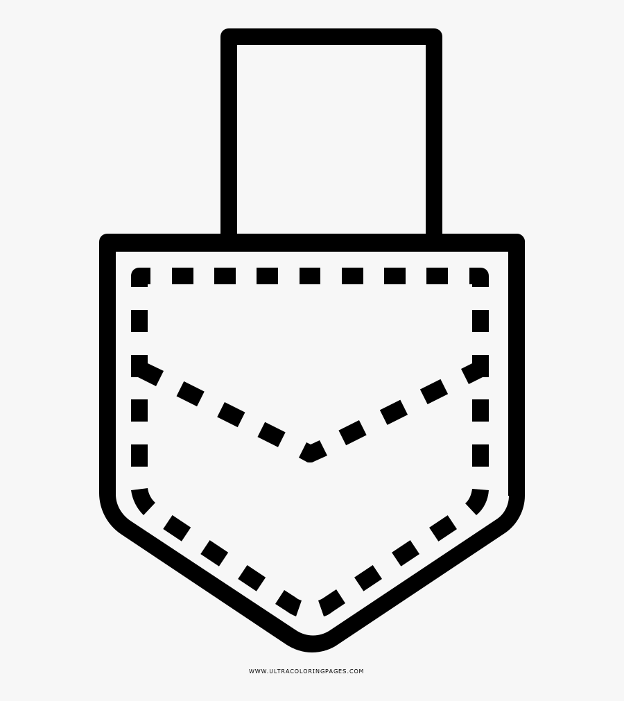 Coloring Book Pants Printing Free - Pocket Icon Png, Transparent Clipart