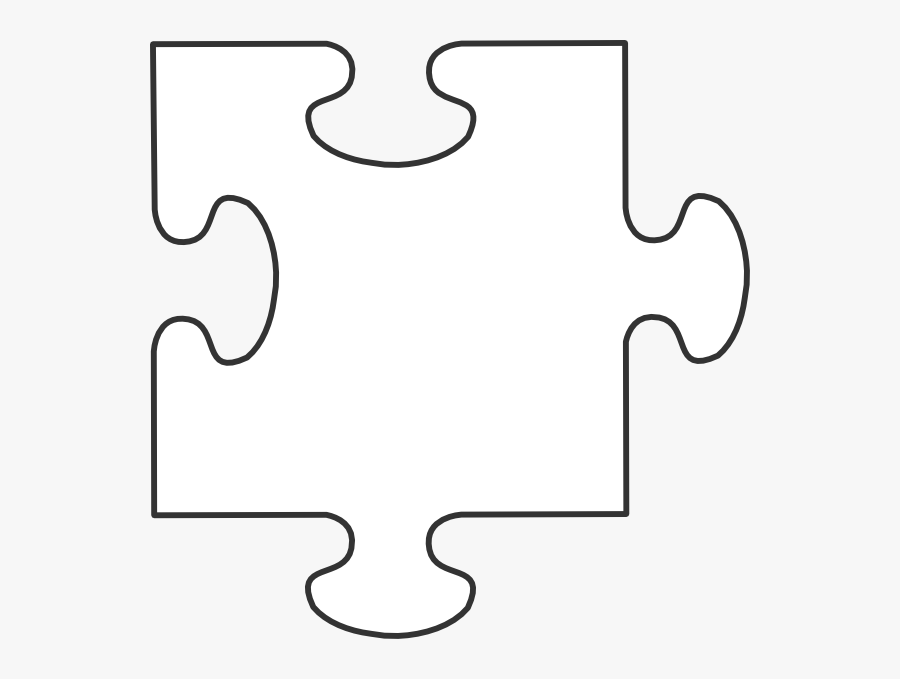 Large Blank Puzzle Pieces White Puzzle Piece Clip Art - Puzzle Piece White Clipart, Transparent Clipart