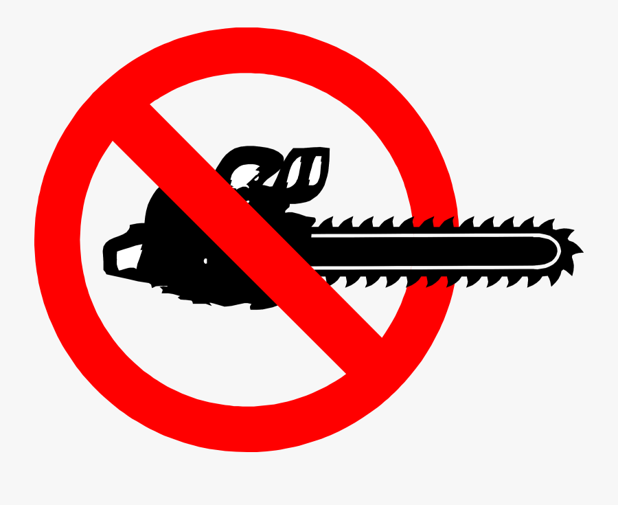 Area,text,brand - No Chainsaw Sign, Transparent Clipart