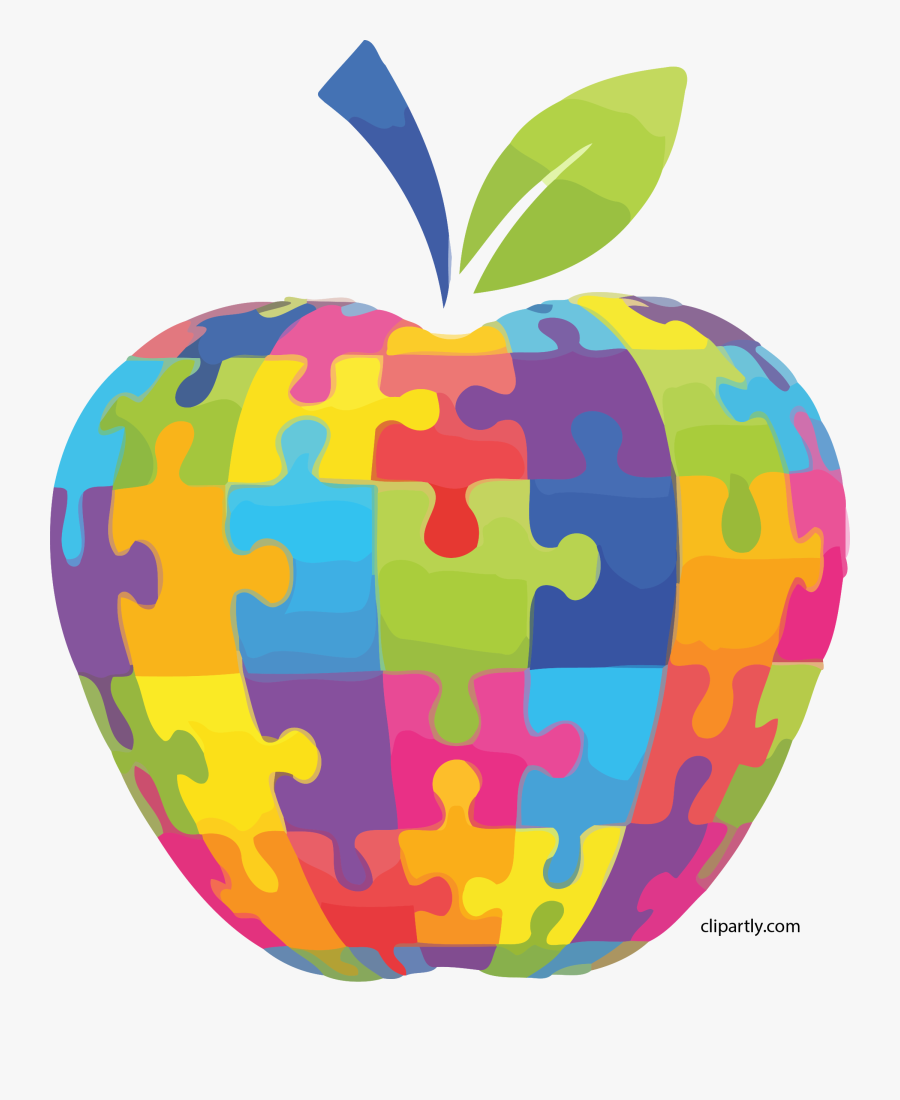 Apple Clip Art Puzzle Clipart Png - Puzzle Apple, Transparent Clipart