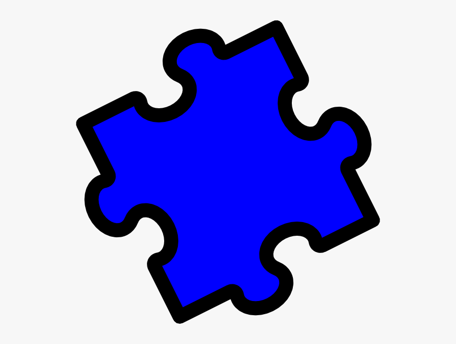 Bright Blue Puzzle Piece Svg Clip Arts - Brown Puzzle Piece Clipart, Transparent Clipart