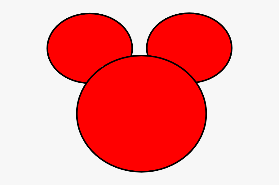 Mickey Mouse Silhouette Clip Art At Getdrawings - Mickey Mouse Head Red, Transparent Clipart