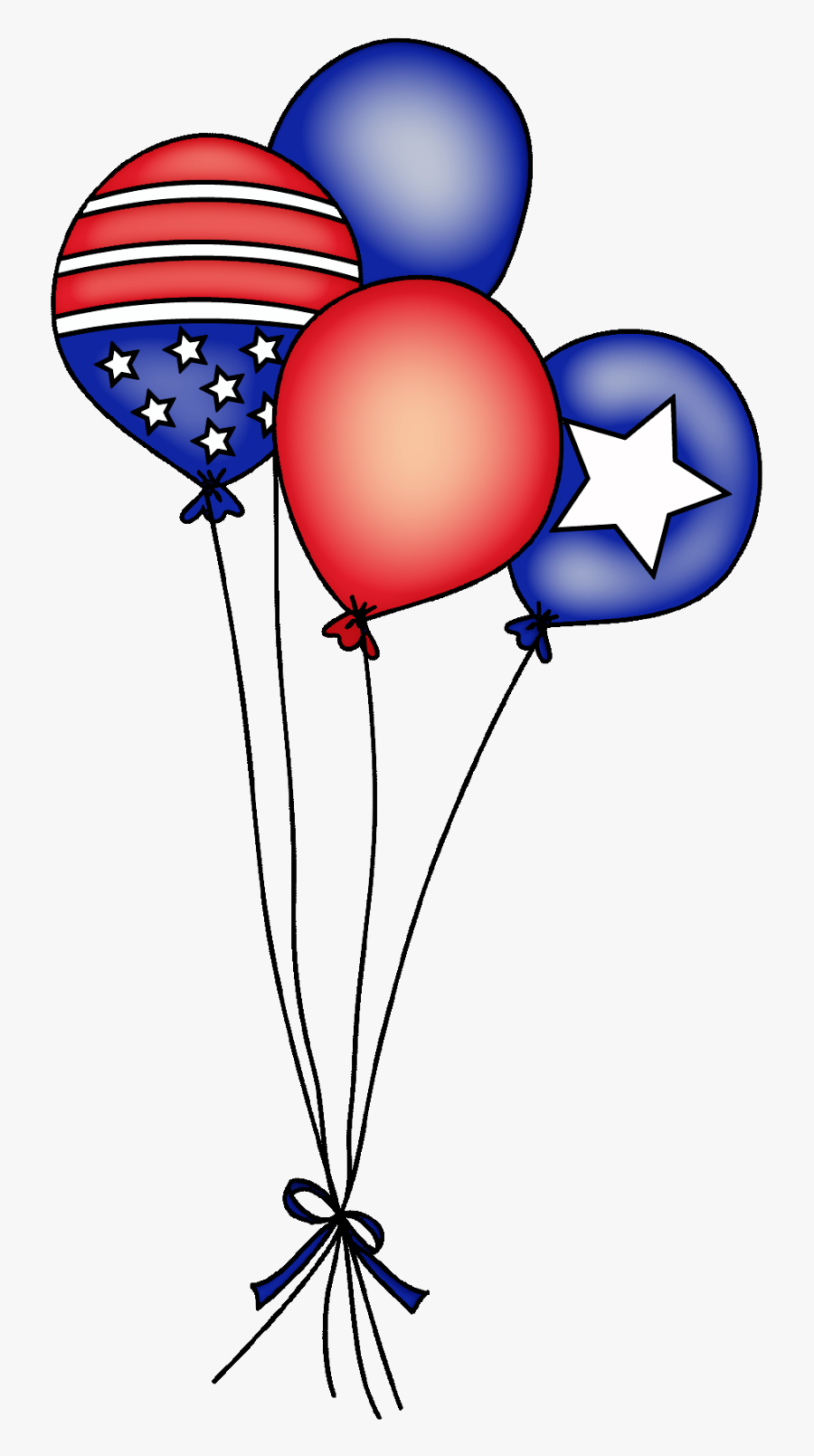 Transparent 4th Of July Clip Art - 4th Of July Balloons Clipart, Transparent Clipart