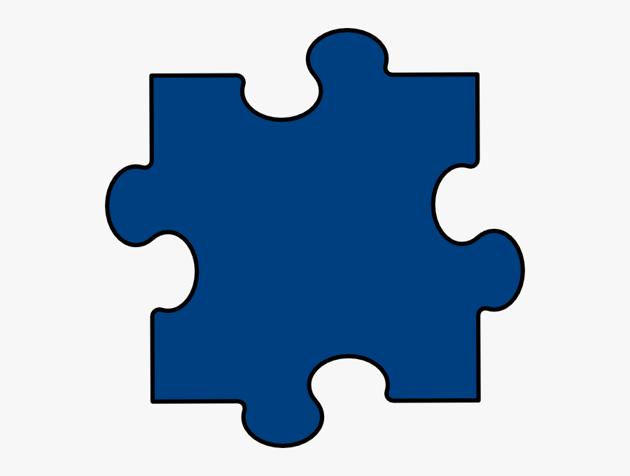Deep Blue Puzzle Piece Svg Clip Arts - Dark Blue Puzzle Piece, Transparent Clipart
