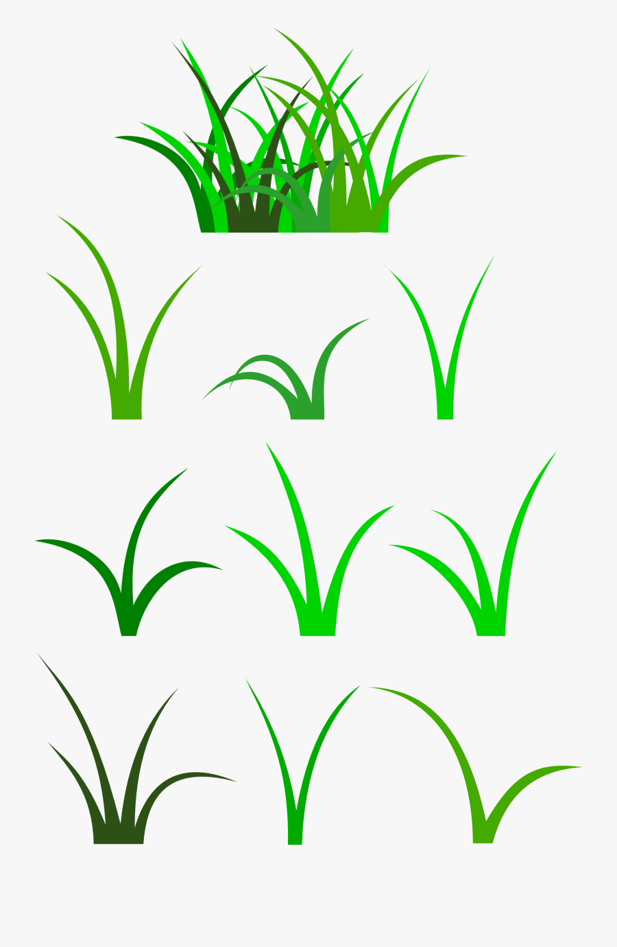 Grass Clipart - Cartoon Blades Of Grass, Transparent Clipart