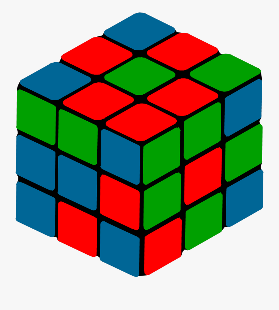 Unifix Cubes Clipart Group - Solved Rubik's Cube Icon, Transparent Clipart