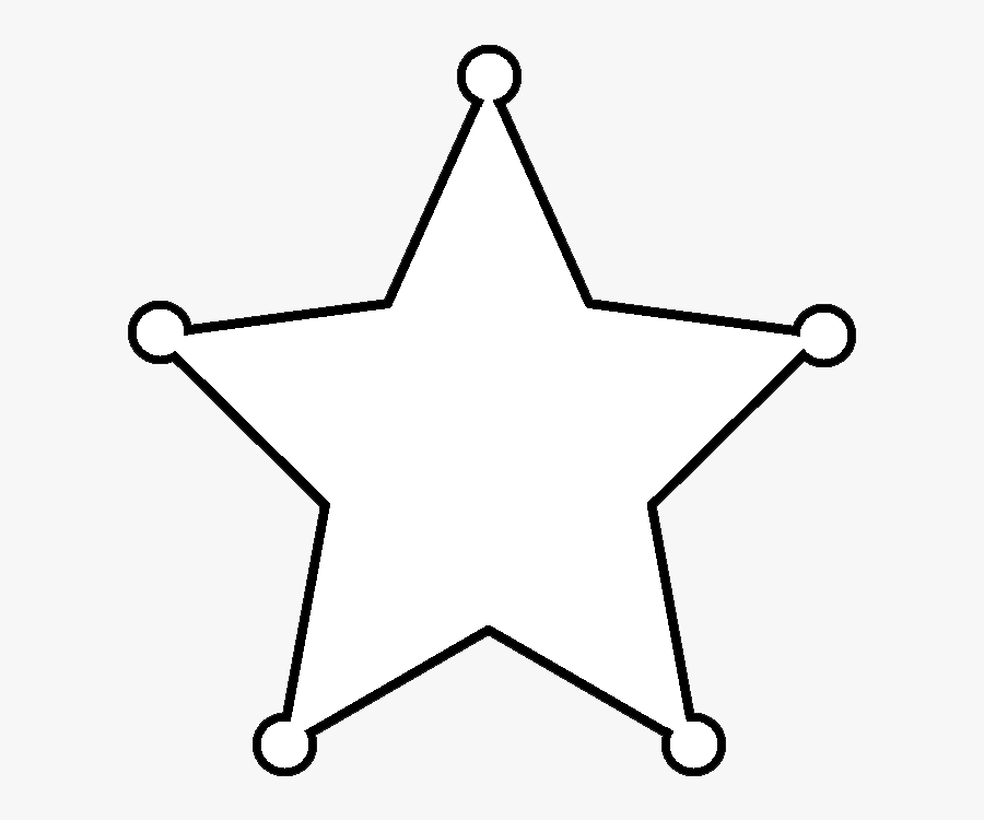 Western Star Clip Art - White 5 Point Star, Transparent Clipart