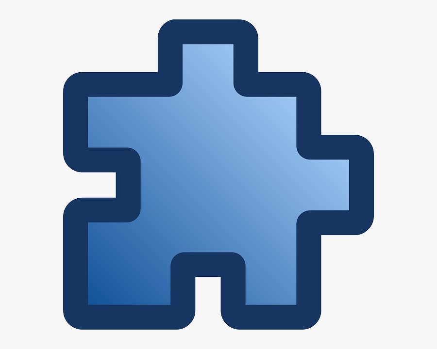 Free Vector Icon Puzzle Blue Clip Art - Jigsaw Puzzle, Transparent Clipart