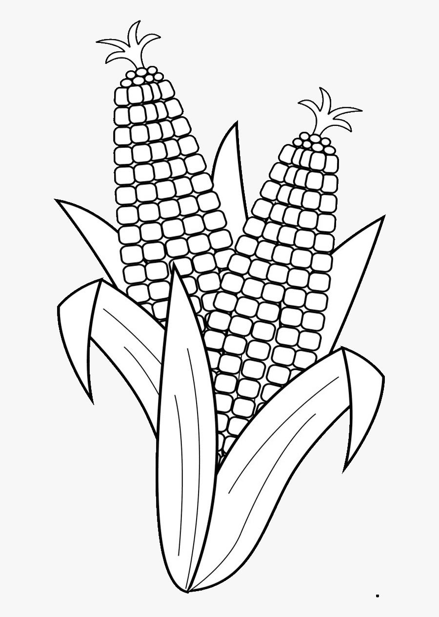 15 Surprising Corn Clipart For Free - Vegetables Clipart Black And White Png, Transparent Clipart