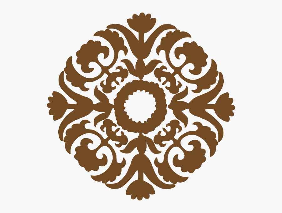 Brown Floral Design Png, Transparent Clipart